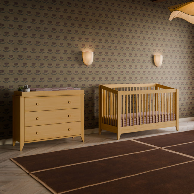 M10301HY,Babyletto,Sprout 4-in-1 Convertible Crib w/Toddler Bed Conversion Kit in Honey