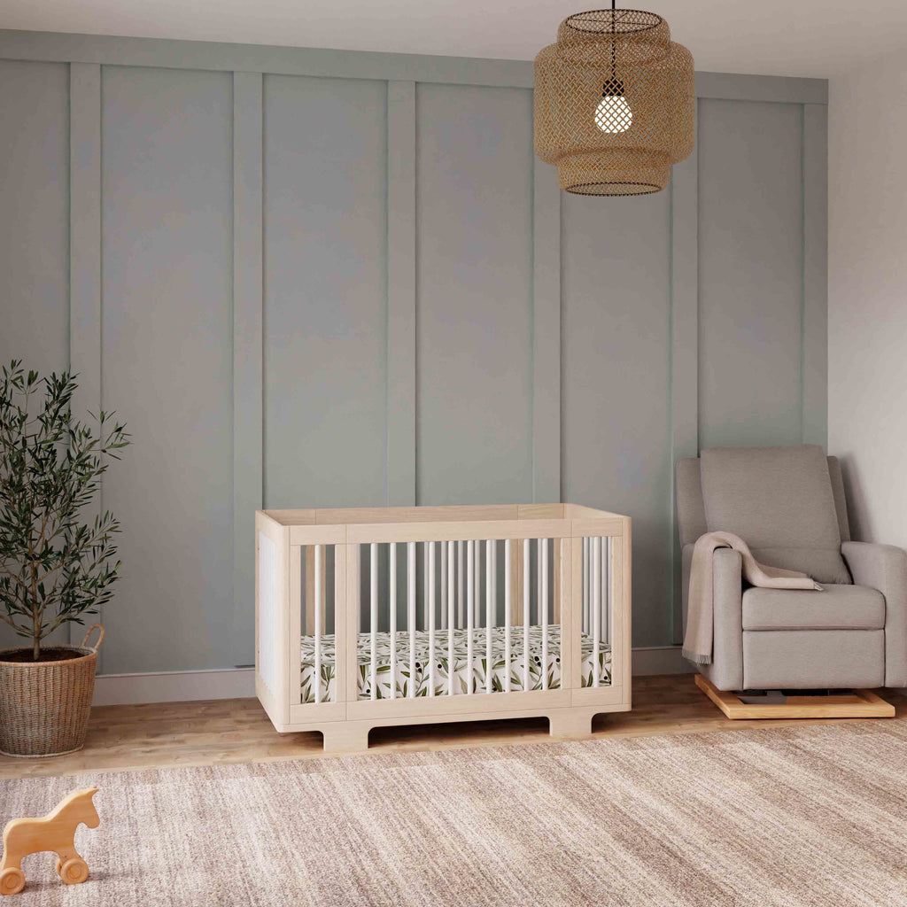 M23401NXW,Babyletto,Yuzu 8-in-1 Convertible Crib w/All-Stages Conversion in Washed Natural/White