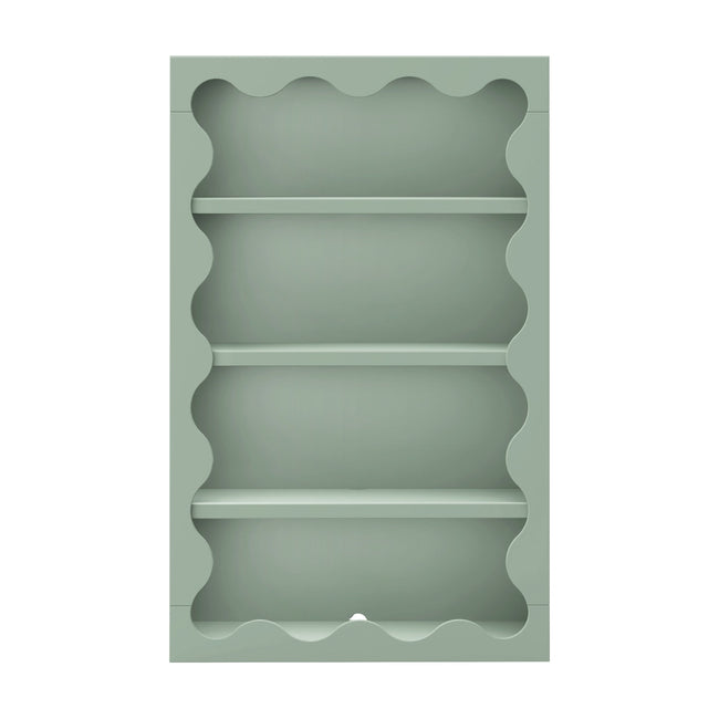 M31111LS,Babyletto Kids,Lido Wave Bookcase in Light Sage