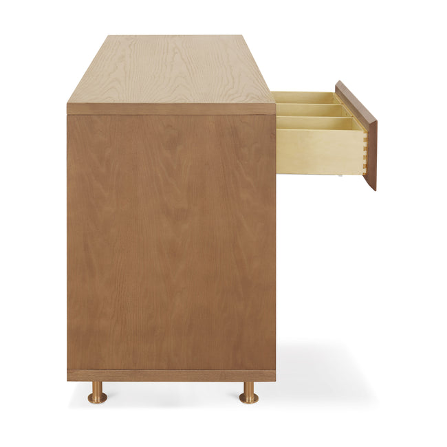 NW15026AY,Nursery Works,Novella 6-Drawer Dresser in Stained Ash/Ivory Finish