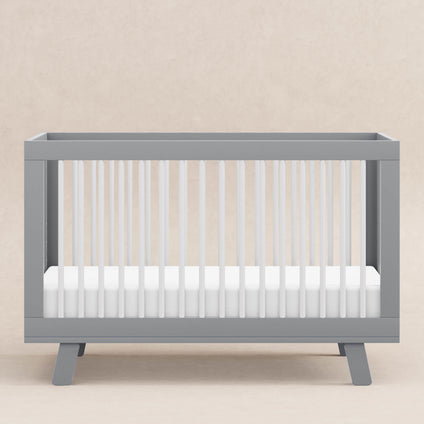 M4201GW,Hudson 3-in-1 Convertible Crib w/Toddler Bed Conversion Kit in Grey/White