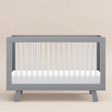 M4201GW,Babyletto,Hudson 3-in-1 Convertible Crib w/Toddler Bed Conversion Kit in Grey/White