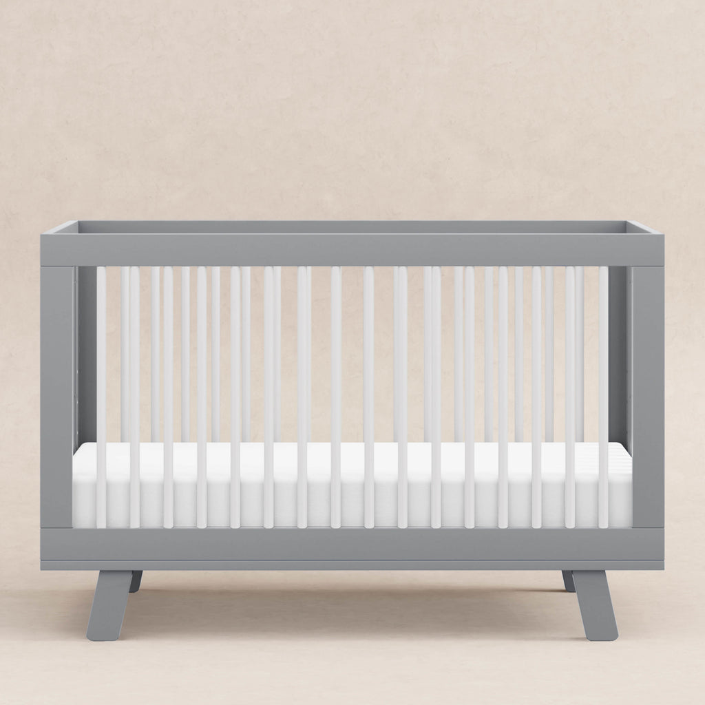 M4201GW,Babyletto,Hudson 3-in-1 Convertible Crib w/Toddler Bed Conversion Kit in Grey/White