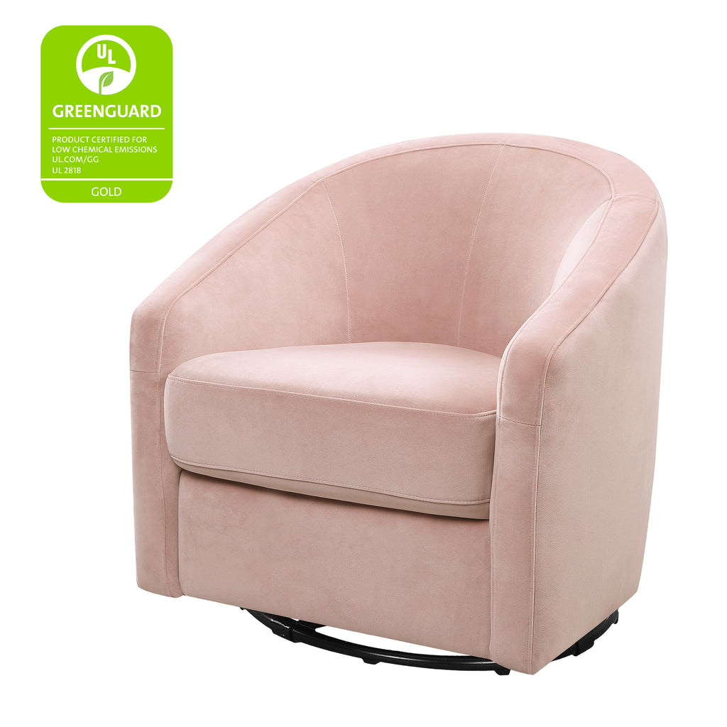 M5887BPV,Babyletto,Madison Swivel Glider in Blush Pink Velvet