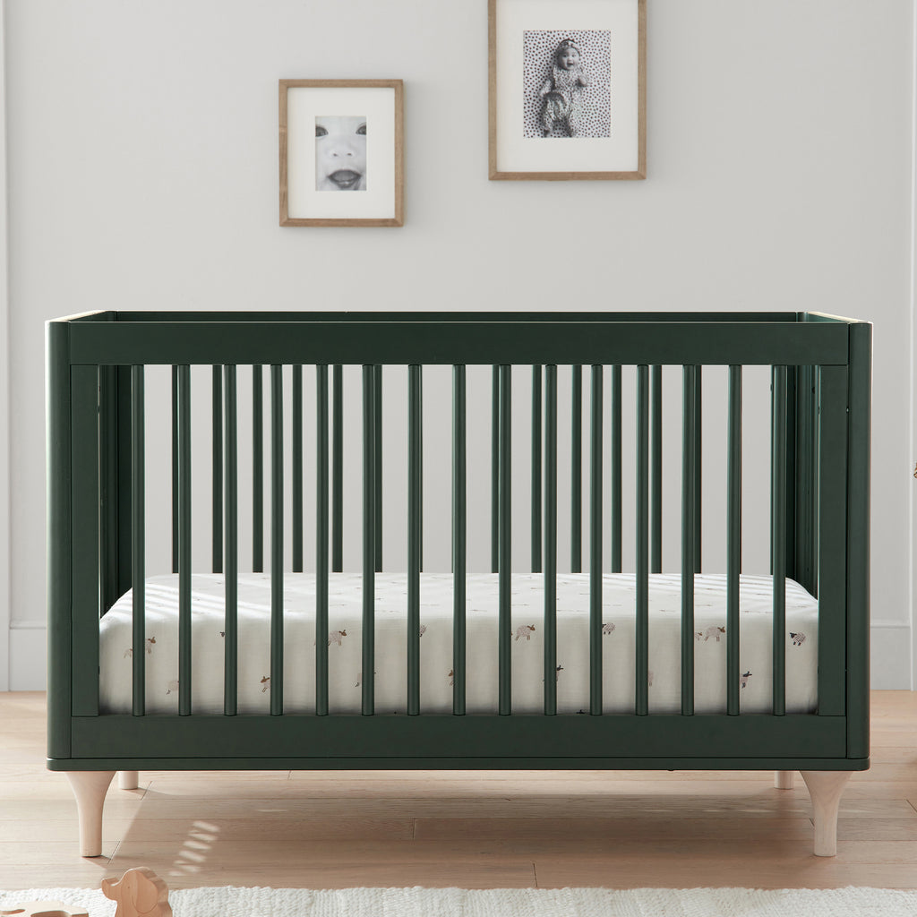 M9001FRGRNX,Babyletto,Lolly 3-in-1 Convertible Crib w/Toddler Conversion  Forest Green/Washed Natural