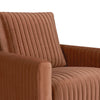 M26687RTVDB,Babyletto,Poe Channeled Swivel Glider in Rust Velvet with Dark Wood Base