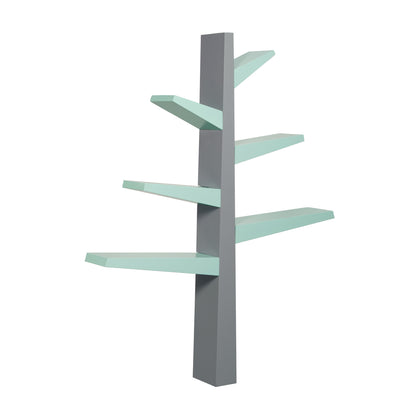 M4626GMT,Babyletto,Spruce Tree Bookcase in Grey and Cool Mint