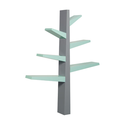 M4626GMT,Babyletto,Spruce Tree Bookcase in Grey and Cool Mint
