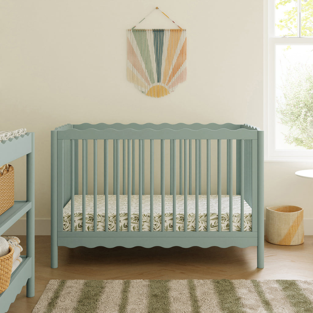 M27901LS,Babyletto,Swell 4-in-1 Convertible Crib w/Toddler Conversion Kit in Light Sage