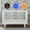 M4201W,Babyletto,Hudson 3-in-1 Convertible Crib w/Toddler Bed Conversion Kit in White Finish