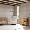 M11283PCMEW,Babyletto,Kiwi Deluxe Power Glider Recliner w/Heat&Massage in Performance Cream Eco-Weave