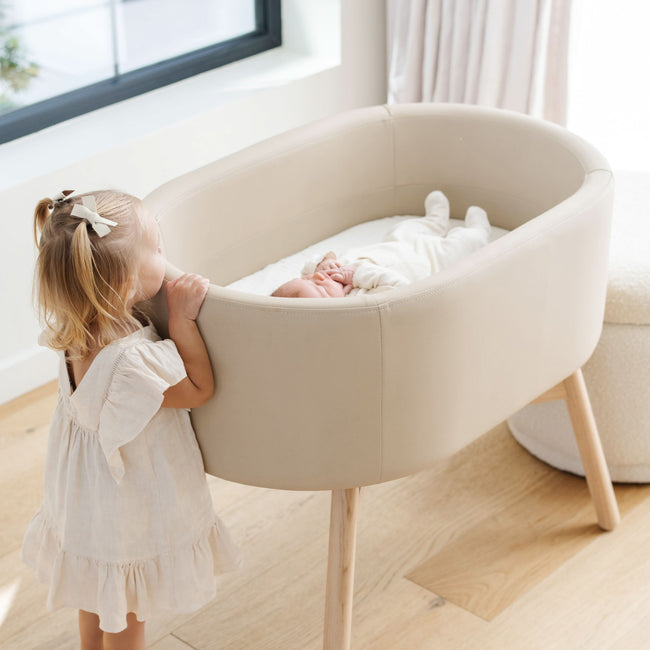 M26834GMLB,Babyletto,babyletto x GATHRE Capsule Bassinet in Millet