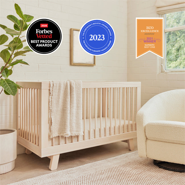 M4201NX,Babyletto,Hudson 3-in-1 Convertible Crib w/Toddler Bed Conversion Kit in Washed Natural