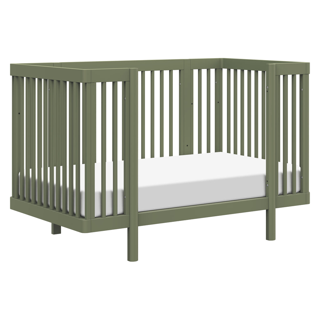 M29880OL,Babyletto,Pogo 8-in-1 Convertible Crib w/All-Stages Conversion Kits in Olive