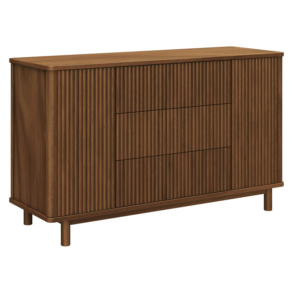 M29816NL,Babyletto,Pogo Tambour Assembled Dresser in Natural Walnut