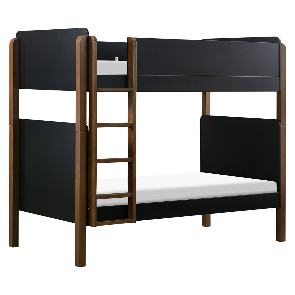 M18494BNL,Babyletto,TipToe Bunk Bed in Black and Natural Walnut