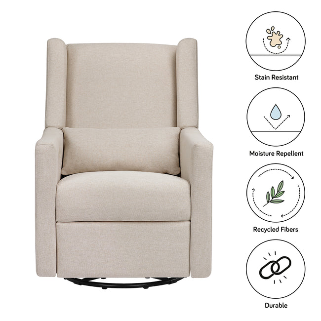 M11288PBEW,Babyletto,Kiwi Glider Recliner w/ Electronic Control and USB in Performance Beach Eco-Weave