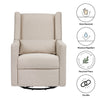 M11288PBEW,Babyletto,Kiwi Glider Recliner w/ Electronic Control and USB in Performance Beach Eco-Weave