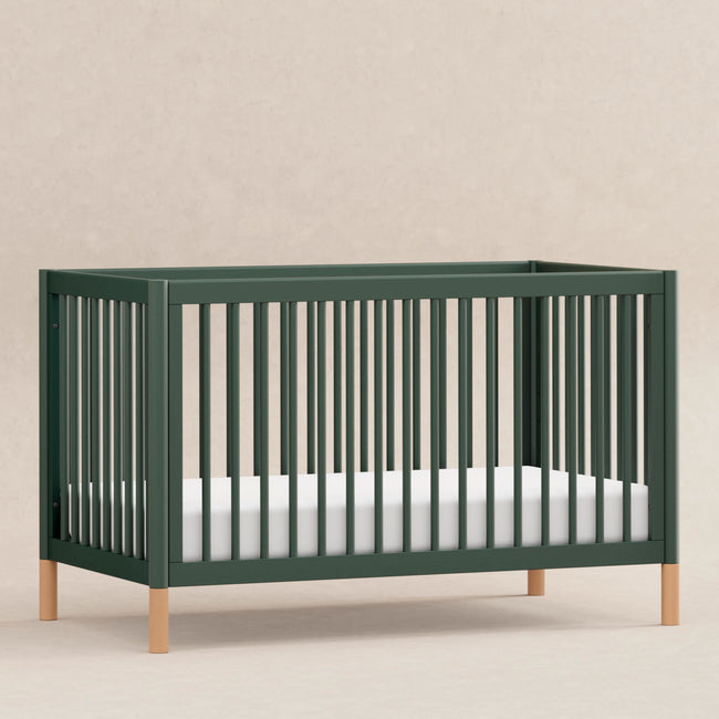 M12901FRGRBE,Babyletto,Gelato 4-in-1 Convertible Crib w/Toddler Bed Kit in Forest Green/Blonde Feet