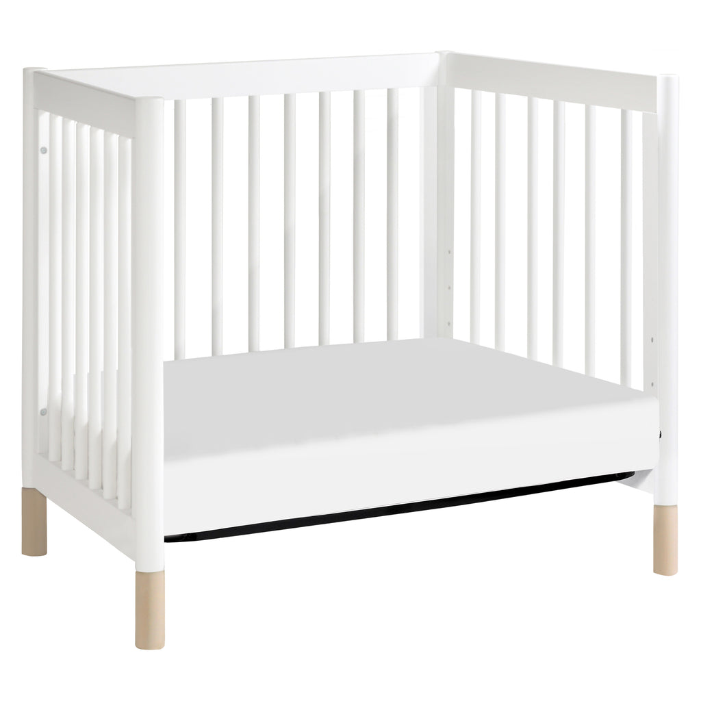 M12998WNX,Babyletto,Gelato 4-in-1 Convertible Mini Crib and Twin bed in White Finish w/Washed Natural Feet