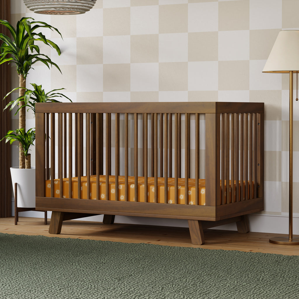 M4201NL,Babyletto,Hudson 3-in-1 Convertible Crib w/Toddler Bed Conversion Kit in Natural Walnut