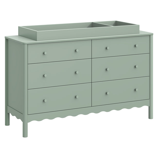 M27916LS,Babyletto,Swell 6-Drawer Assembled Dresser in Light Sage