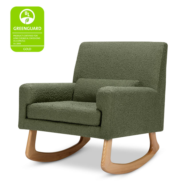 1085OBL,Nursery Works,Sleepytime Rocker in Olive Boucle w/Light Legs
