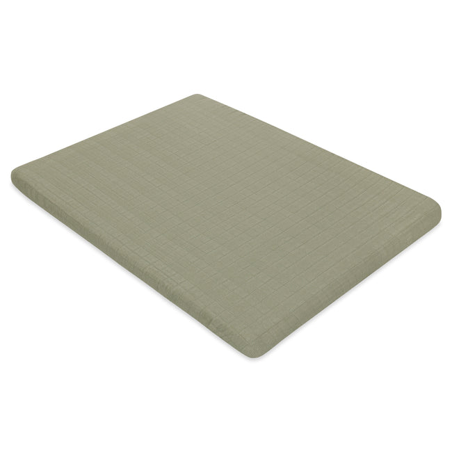 T29733MCA,Babyletto,Matcha Muslin All-Stages Midi Crib Sheet in GOTS Certified Organic Cotton
