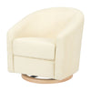 M5887IVCL,Babyletto,Madison Swivel Glider in Ivory Velvet Checker w/ Light Wood Base