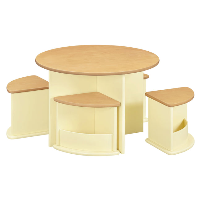 M31720PYHY,Babyletto Kids,Nessa Nesting Play Table in Pale Yellow and Honey