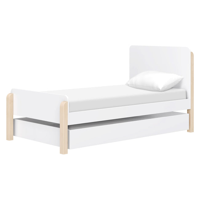 M18469WNX,Babyletto Kids,TipToe Twin Bed in White and Washed Natural