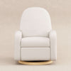 M23188PCMEWLB,Babyletto,Nami Glider Recliner w/ Electronic Control and USB in Performance Cream Eco-Weave w/Light wood base