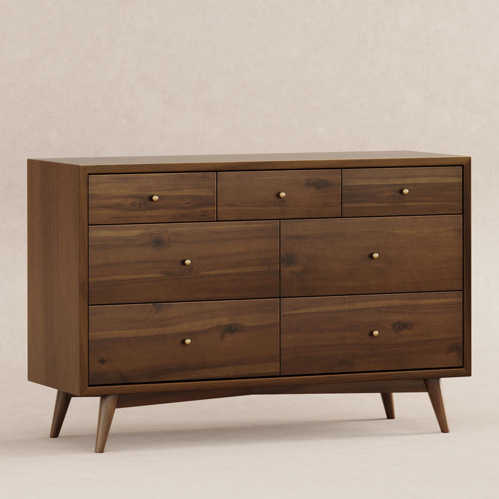 M15916NL,Babyletto,Palma 7-Drawer Double Dresser  Assembled in Natural Walnut