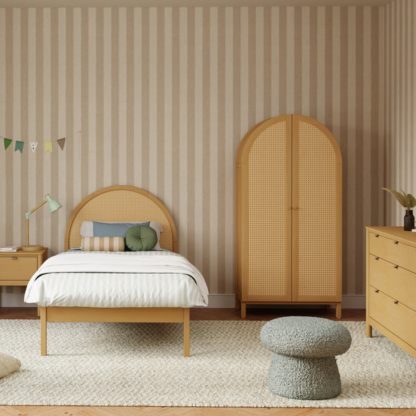 M25929HY,Babyletto,Bondi Cane Armoire  Assembled in Honey