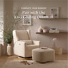 M11288ATLB,Babyletto,Kiwi Glider Recliner w/ Electronic Control and USB in Almond Teddy Loop w/ Light Wood Base