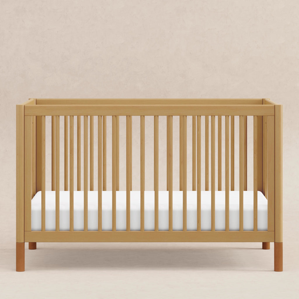 M12901HYVTL,Babyletto,Gelato 4-in-1 Convertible Crib w/Toddler Bed Kit in Honey/Vegan Tan Leather Feet