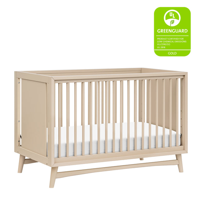 M15401TPE,Babyletto,Peggy Mid-Century 3-in-1 Convertible Crib w/Toddler Bed Conversion Kit in Taupe