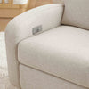 M23188PBEWLB,Babyletto,Nami Glider Recliner w/ Electronic Control and USB in Performance Beach Eco-Weave w/ Light Wood Base