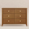 M10326CTN,Babyletto,Sprout 6-Drawer Double Dresser in Chestnut and Natural