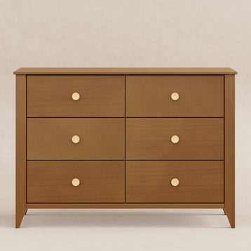 M10326CTN,Babyletto,Sprout 6-Drawer Double Dresser in Chestnut and Natural