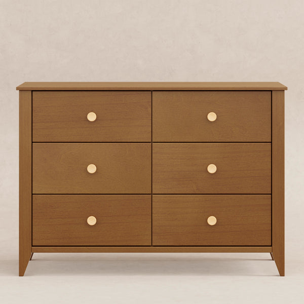 M10326CTN,Babyletto,Sprout 6-Drawer Double Dresser in Chestnut and Natural