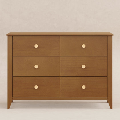 M10326CTN,Babyletto,Sprout 6-Drawer Double Dresser in Chestnut and Natural