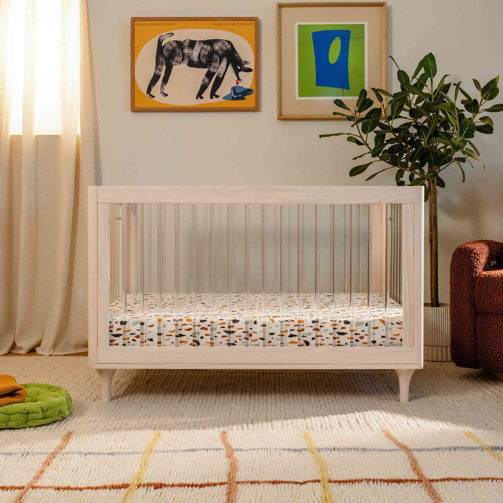 M9001KNX,Babyletto,Lolly 3-in-1 Convertible Crib w/Toddler Conversion Kit in Washed Natural/Acrylic