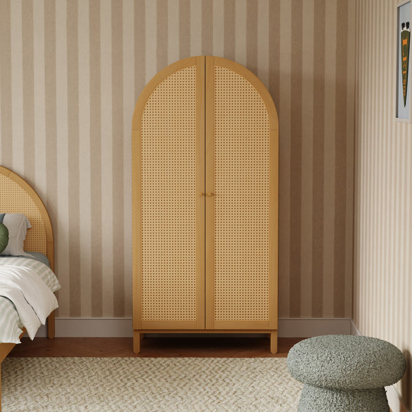M25929HY,Babyletto,Bondi Cane Armoire  Assembled in Honey