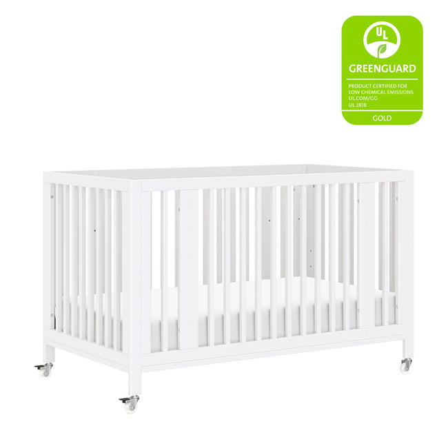 M30880W,Babyletto,Rolli 9-in-1 Convertible All-Stages® Crib w/ Bassinet & Toddler Bed Kits in White