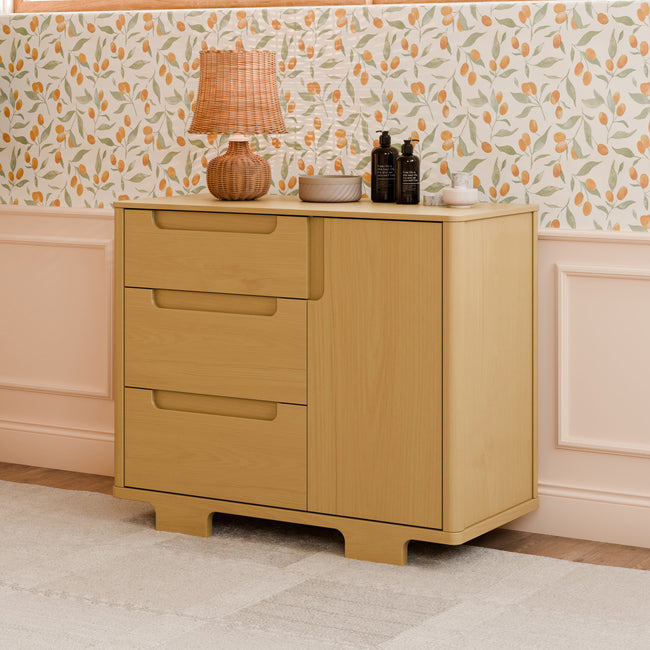 M23423HY,Babyletto,Yuzu 3-Drawer Changer Dresser in Honey