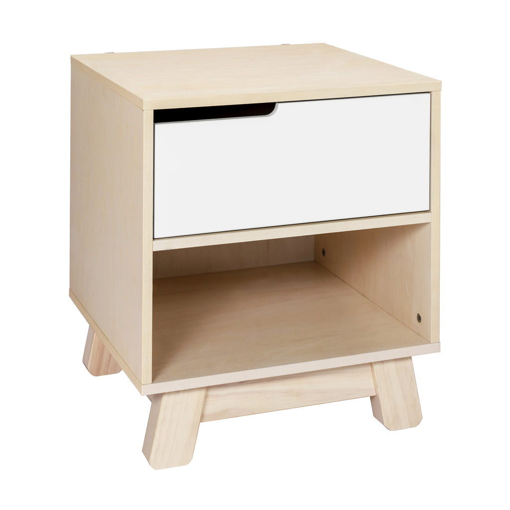 M4260NXW,Hudson Nightstand with USB Port in Washed Natural / White