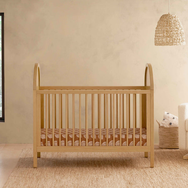 M25601HYNC,Babyletto,Bondi Cane 3-in-1 Convertible Crib w/Toddler Bed Kit in Honey with Natural Cane