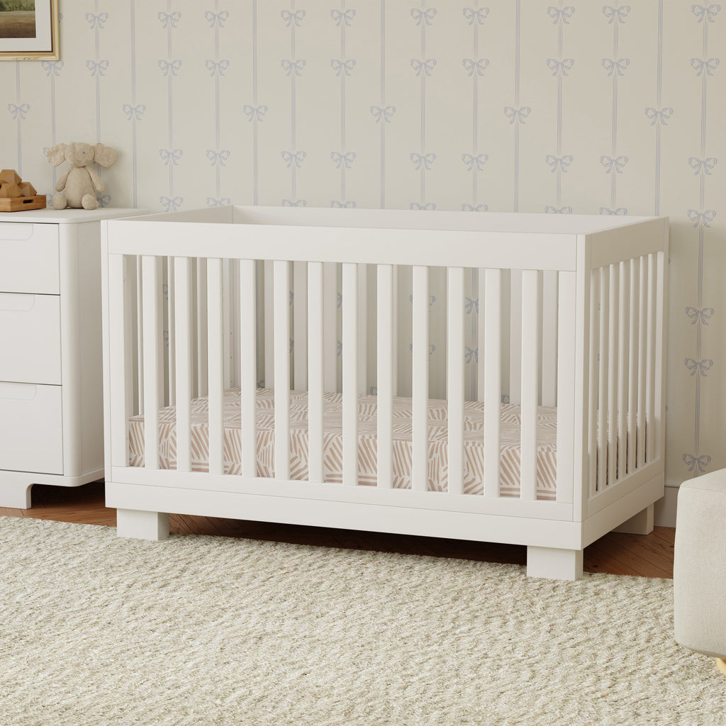 M6701W,Babyletto,Modo 3-in-1 Convertible Crib w/Toddler Bed Conversion Kit in White Finish