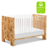 NW26101CKBU,Nursery Works,Altair Crib in Clear Acrylic with Burl